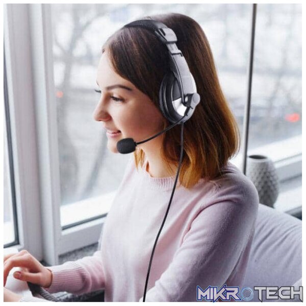 Over-ear Wired Stereo Headset with Flex Mic - HS120 - Image 3